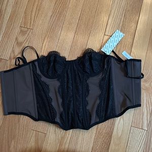 Black urban outfitters corset top
